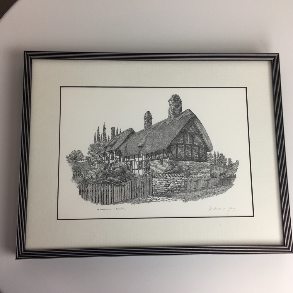 Rare Anne Hathaway’s cottage signed Anthony John